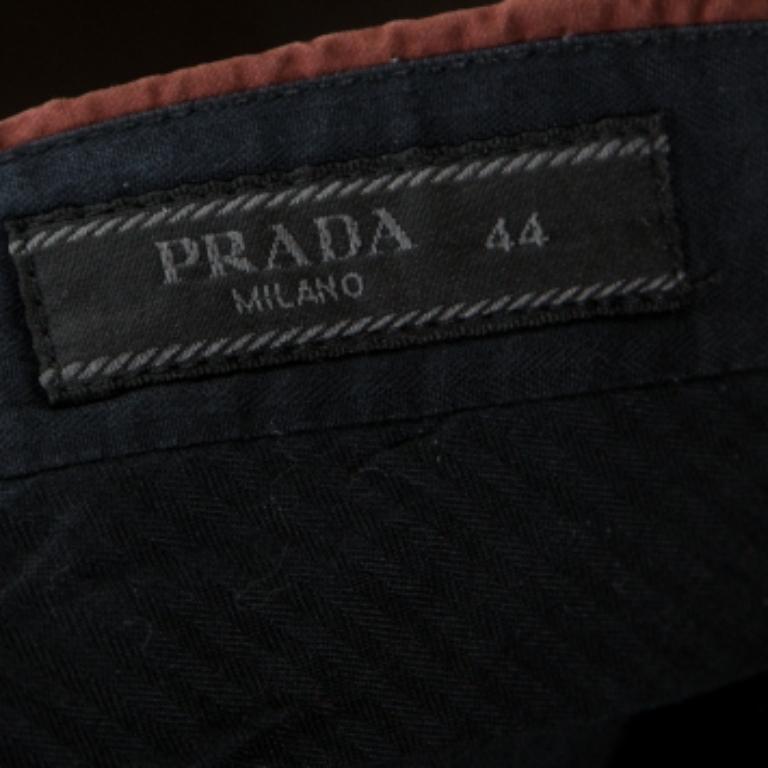Prada Brown Baumwoll-Tapered-Hose XS (Braun) im Angebot