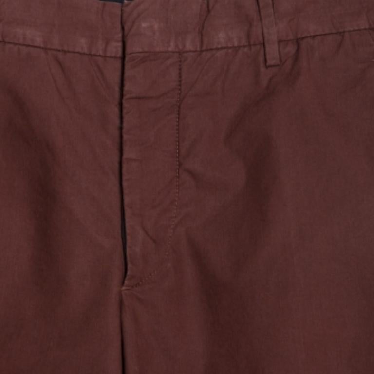 Prada Brown Baumwoll-Tapered-Hose XS Herren im Angebot