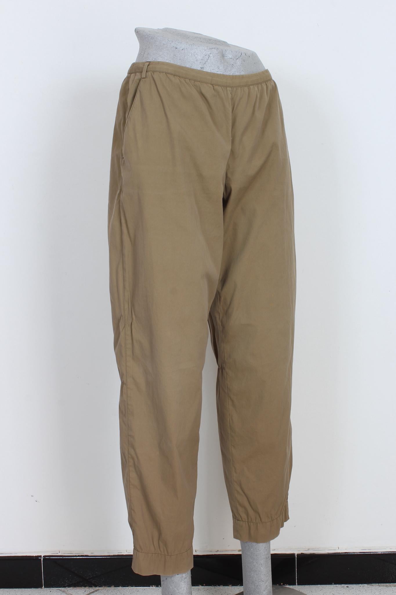 Women's Prada Brown Cotton Vintage Capri Pants 90s