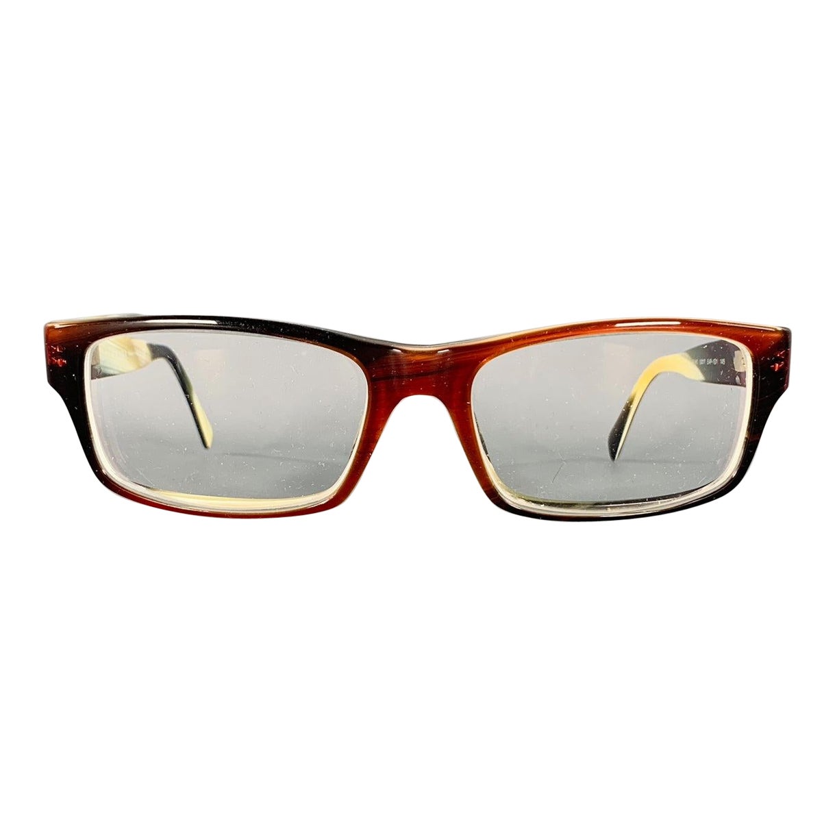 PRADA Occhiali da vista marroni crema in acetato marmorizzato