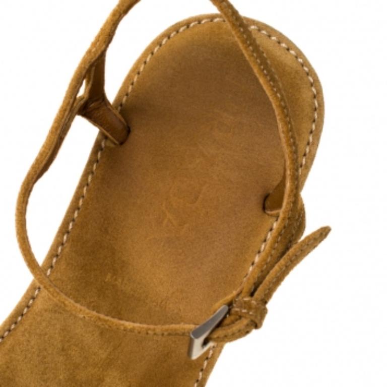 Prada Brown Criss Cross Suede Ankle Strap Cork Wedge Sandals Size 40 Pour femmes en vente
