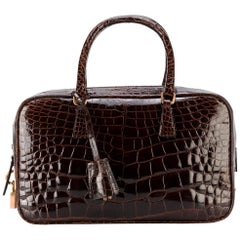 Prada Brown Crocodile Leather Vintage Bag, 2000s