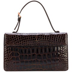 Prada Brown Crocodile Leather Vintage Bag, 2000s