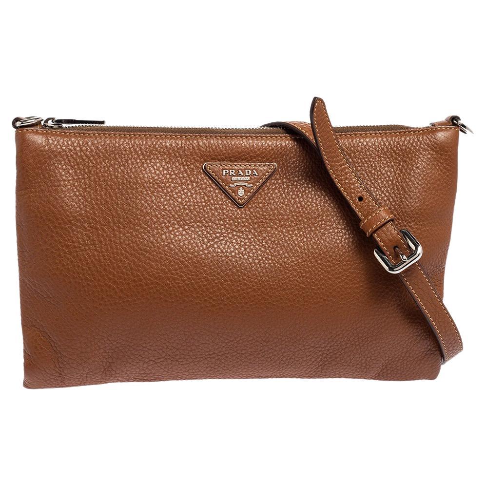 Prada New Vela Shoulder Bag Tessuto with Studded Leather Small at 1stDibs