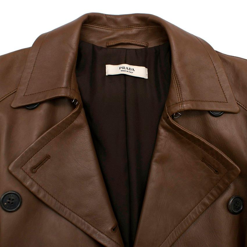 prada leather trench coat