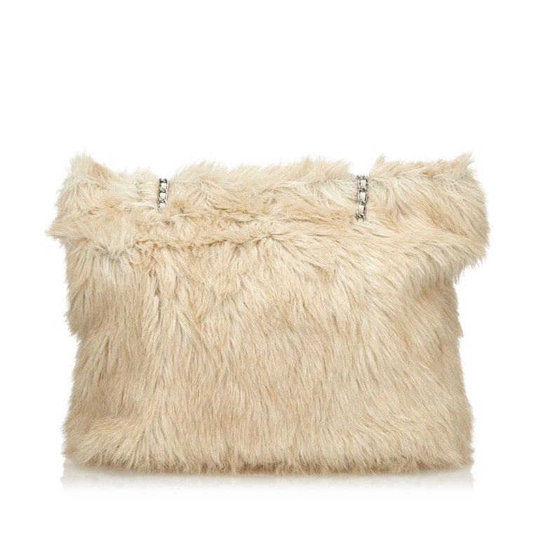 Prada Brown Fur Tote Bag For Sale at 1stdibs