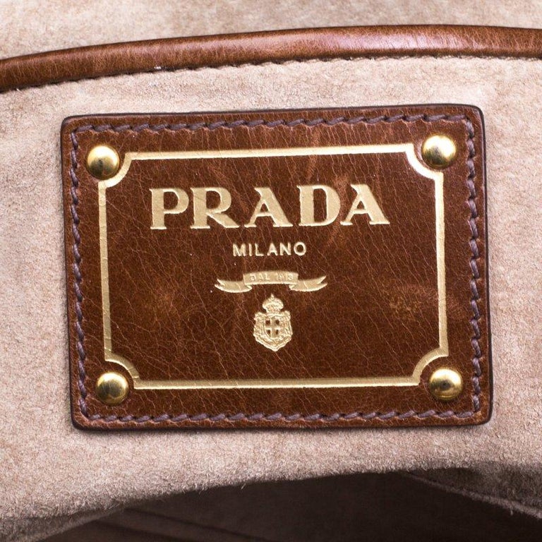 Prada Brown Zebra Top Handle Bag main image 0