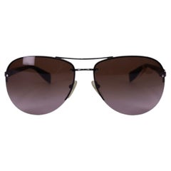 Prada Brown Gradient Aviator Sunglasses