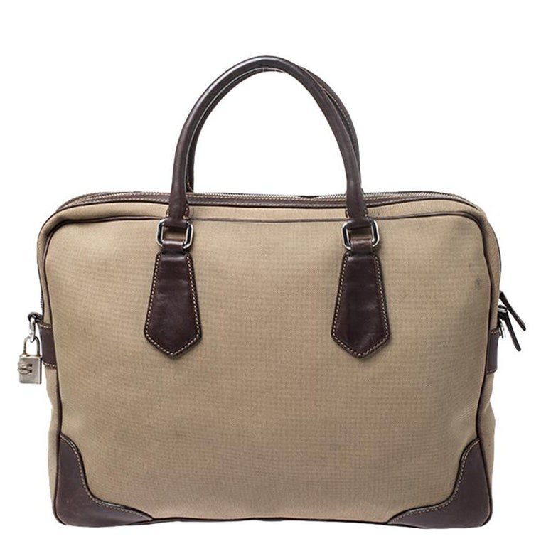 prada brown canvas bag