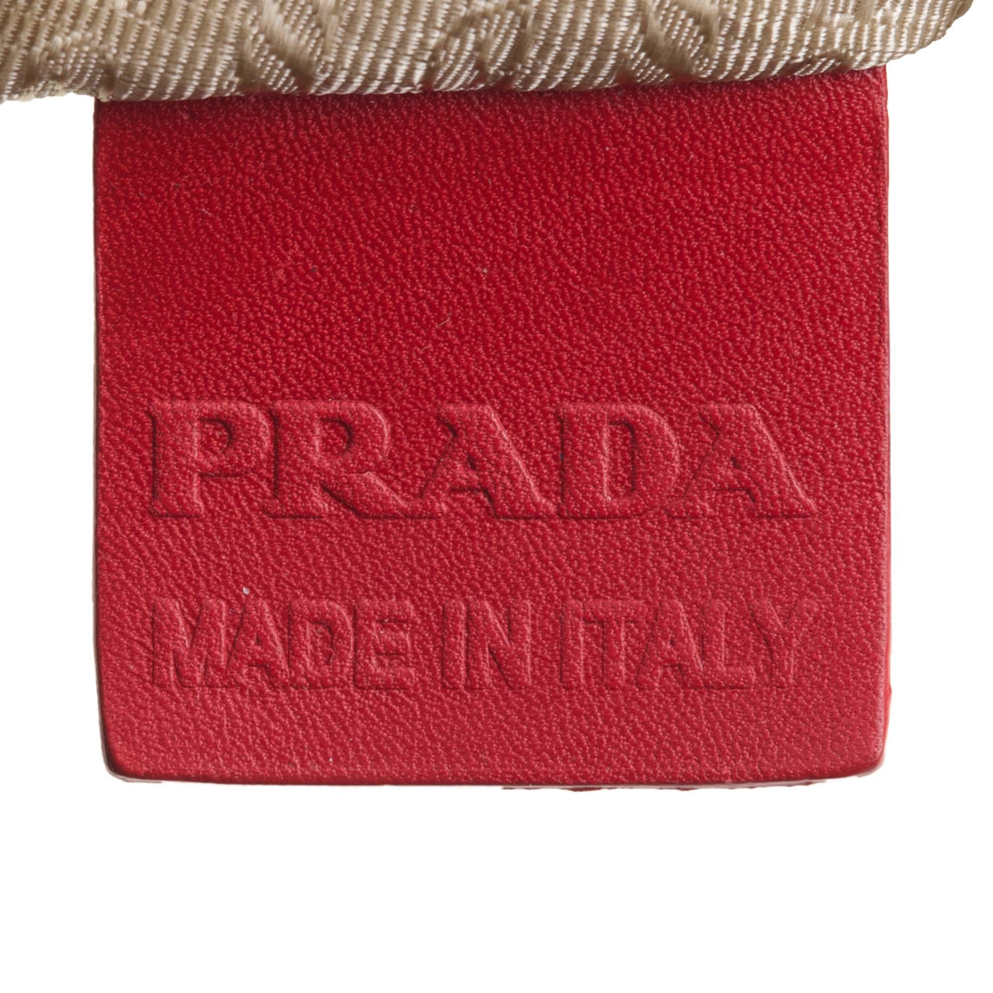 Prada Brown Jacquard Shoulder Bag 5