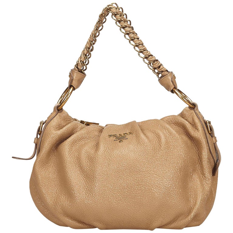 Prada Hobo Bag Brown Leatherup