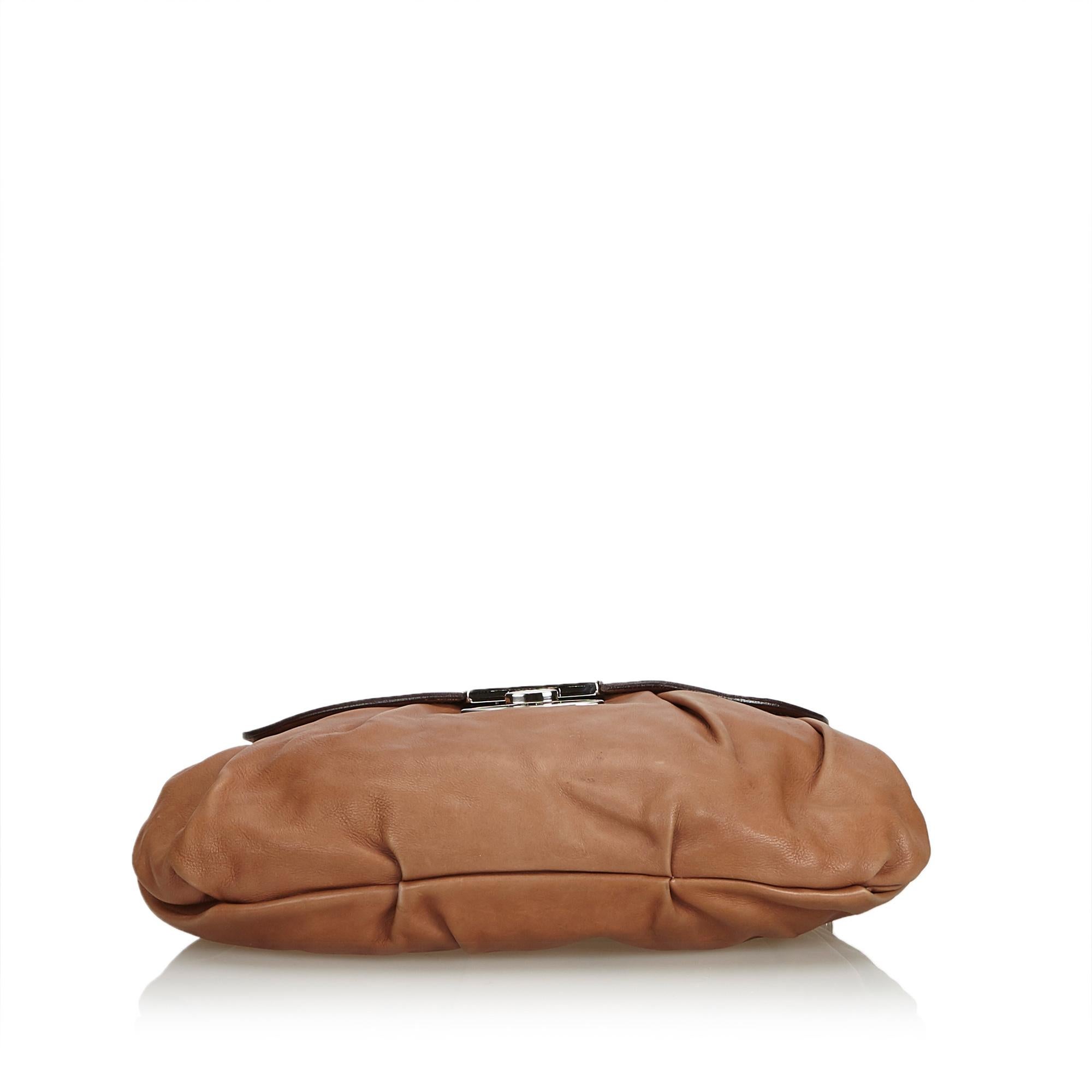 Women's Prada Brown Leather Baguette