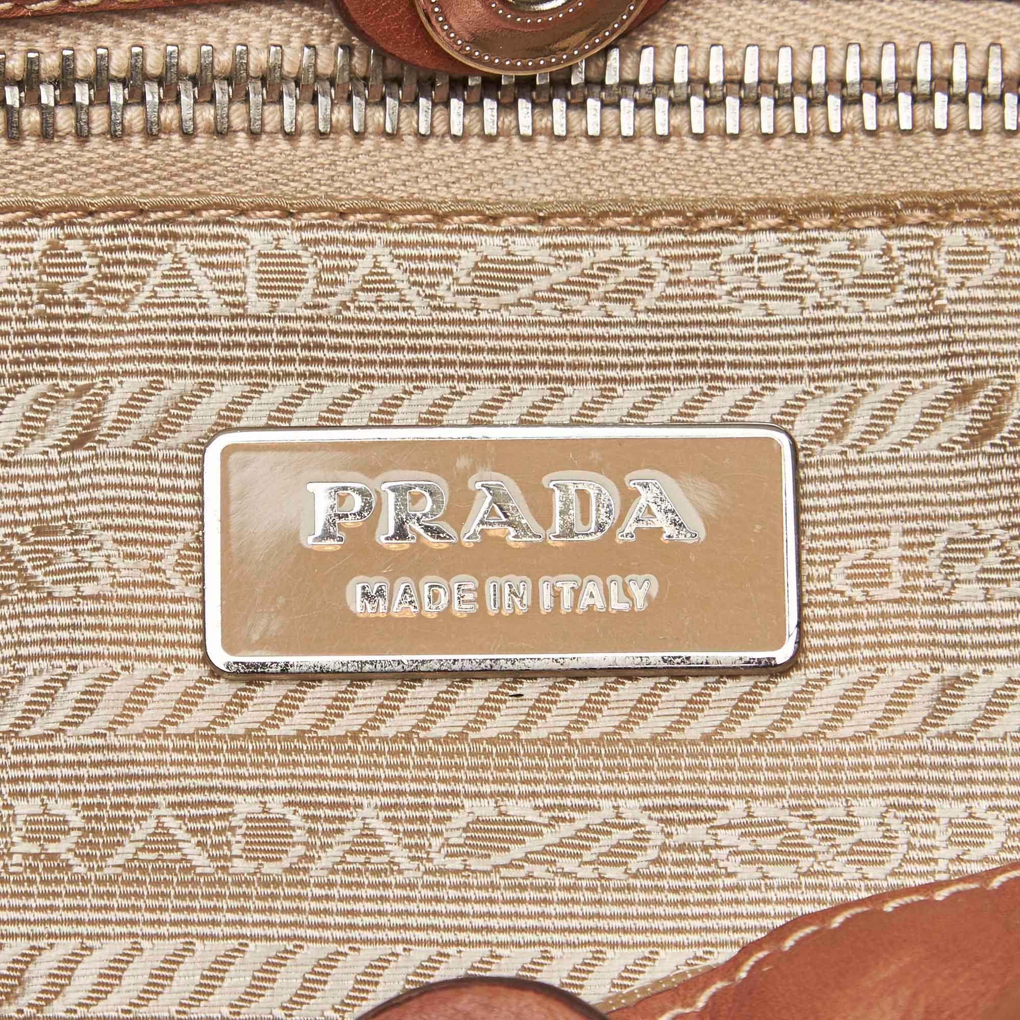 Prada Brown Leather Baguette 2