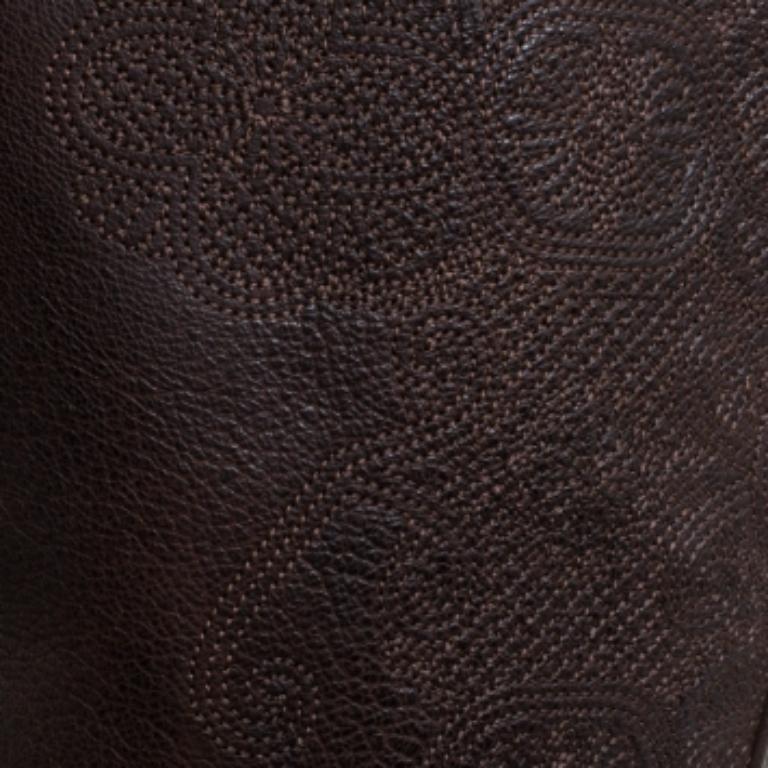 Women's Prada Brown Leather Boots Size 38 For Sale