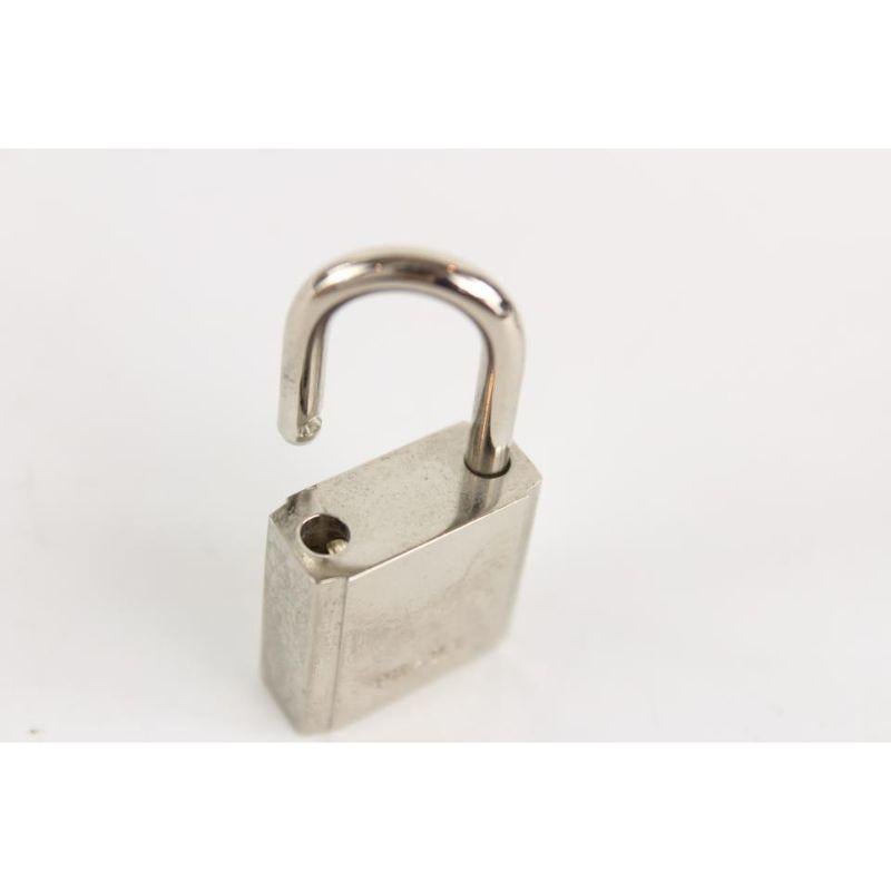 Prada Brown Leather Clochette Silver Padlock and Key Cadena Lock 14PR1215 5
