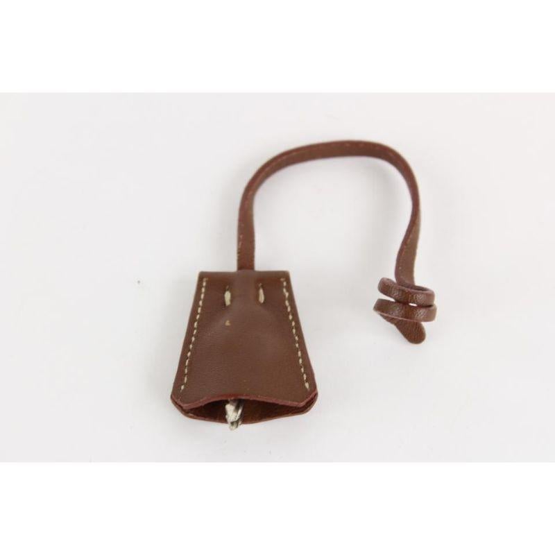 Prada Brown Leather Clochette Silver Padlock and Key Cadena Lock 14PR1215 6