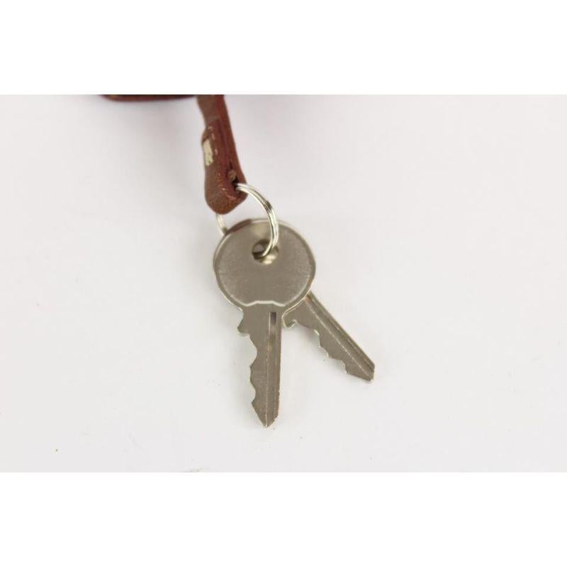 Prada Brown Leather Clochette Silver Padlock and Key Cadena Lock 14PR1215 7
