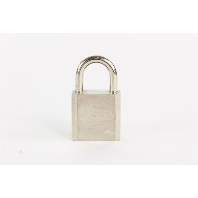 Prada Brown Leather Clochette Silver Padlock and Key Cadena Lock 14PR1215 2