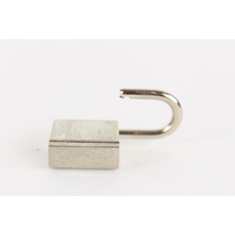 Prada Brown Leather Clochette Silver Padlock and Key Cadena Lock 14PR1215 3