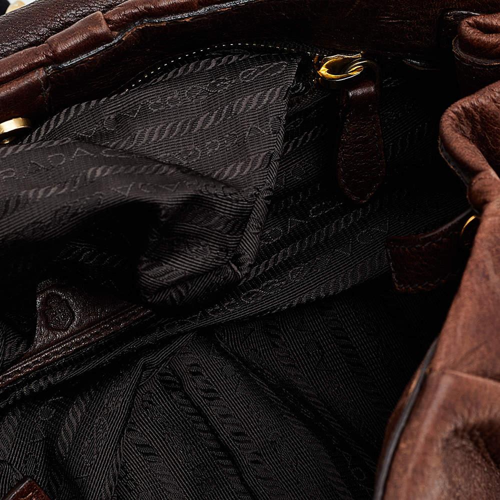 Prada Brown Leather Dragon Satchel 1