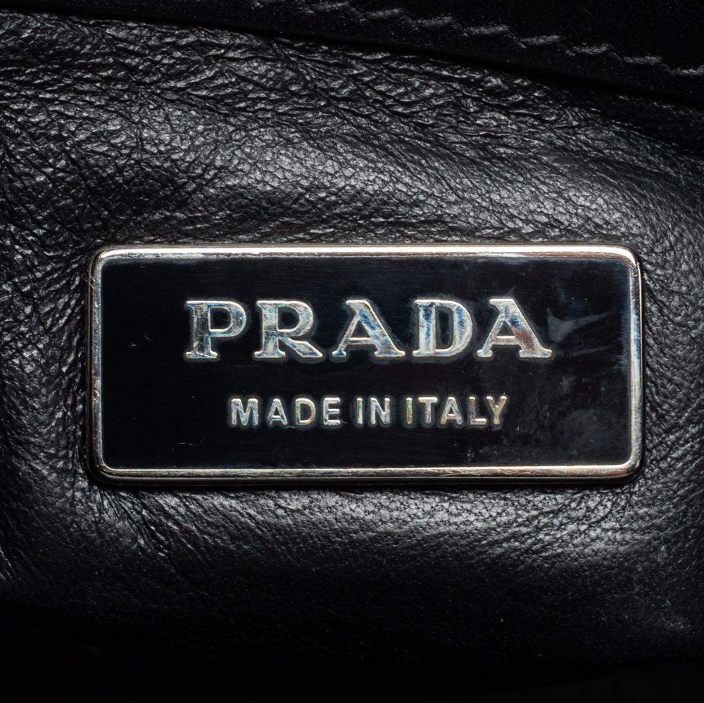 Prada Brown Leather Flap Top Handle Bag 6