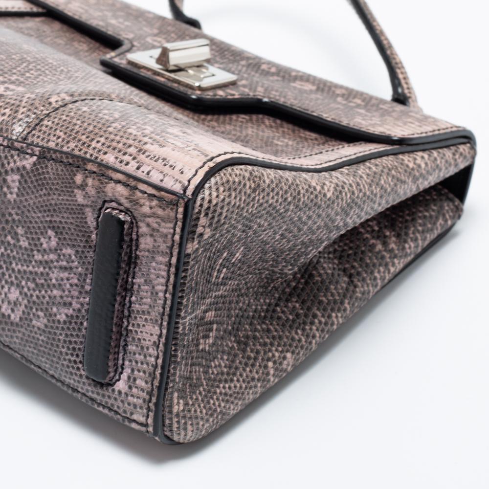 Prada Brown Leather Flap Top Handle Bag 3