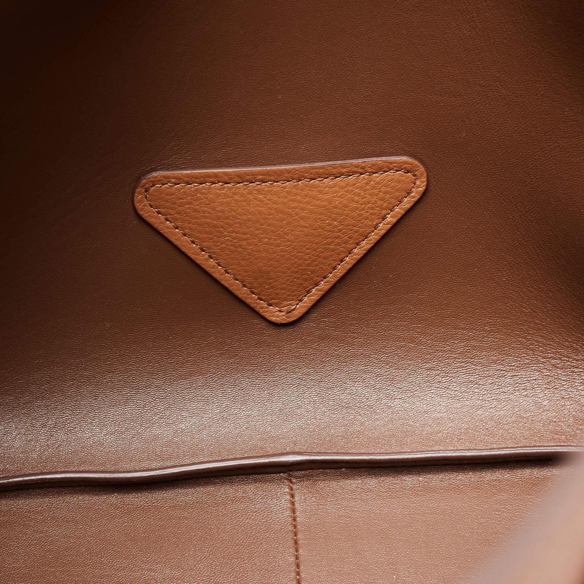 Prada Brown Leather Flou Dynamique Tote 6