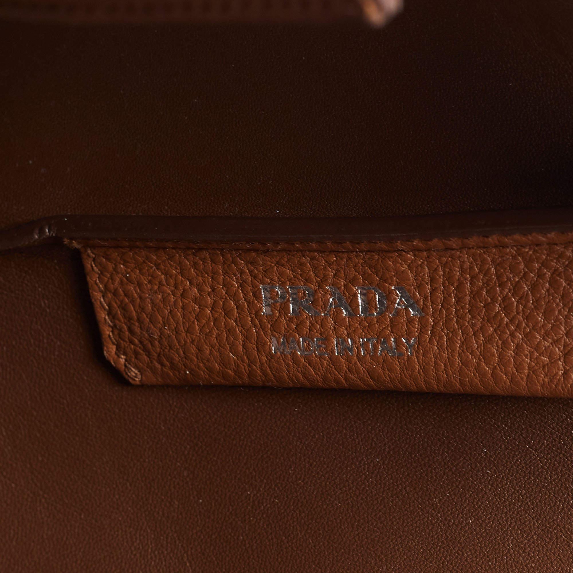 Prada Brown Leather Flou Dynamique Tote 7