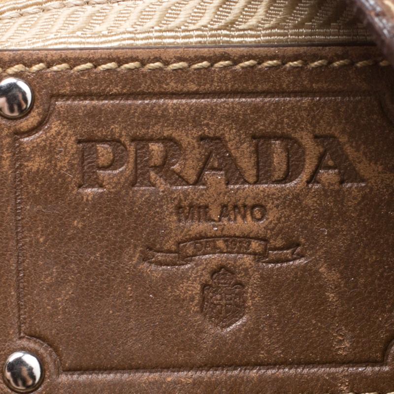 Prada Brown Leather Fringe Hobo 1