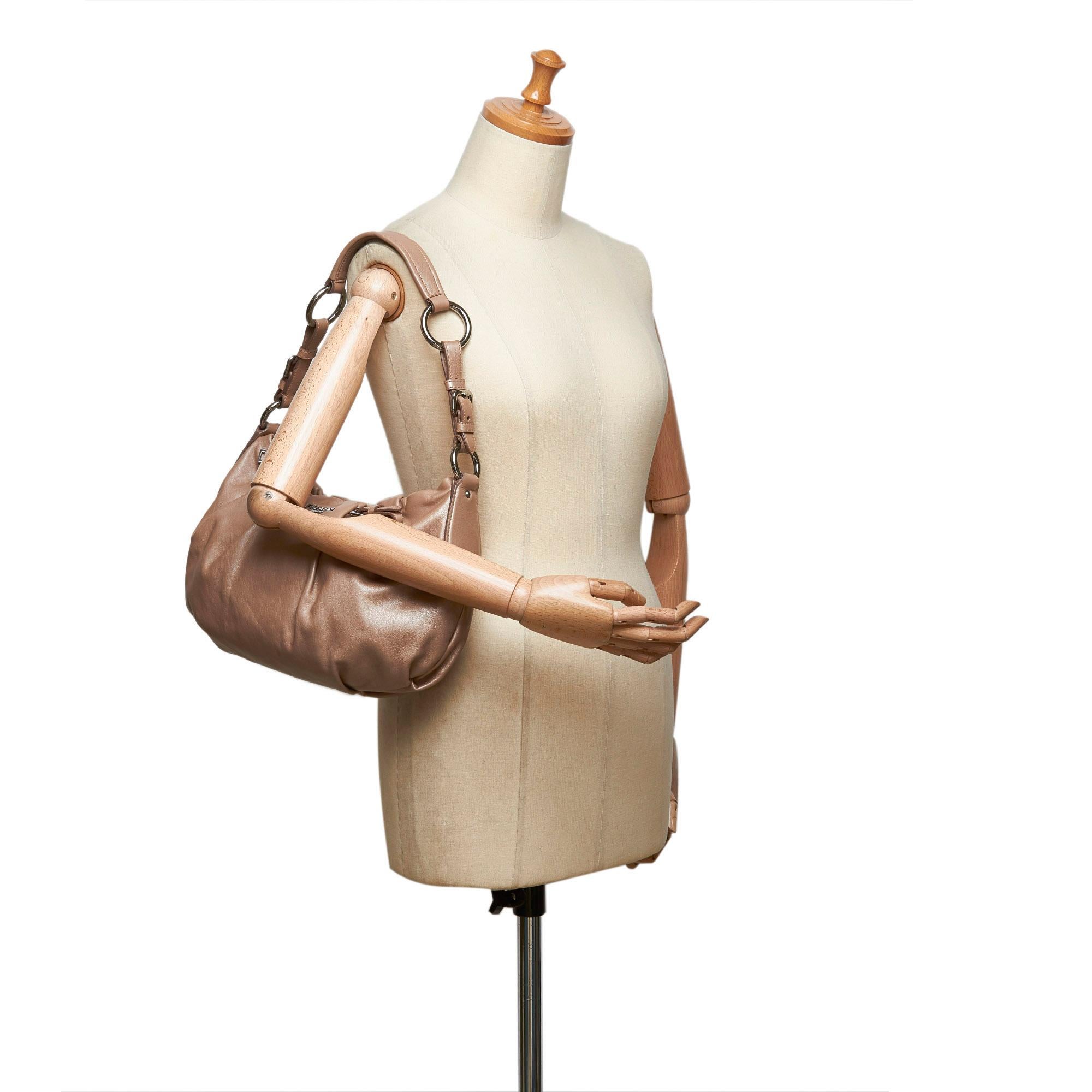 Prada Brown Leather Hobo Bag 8