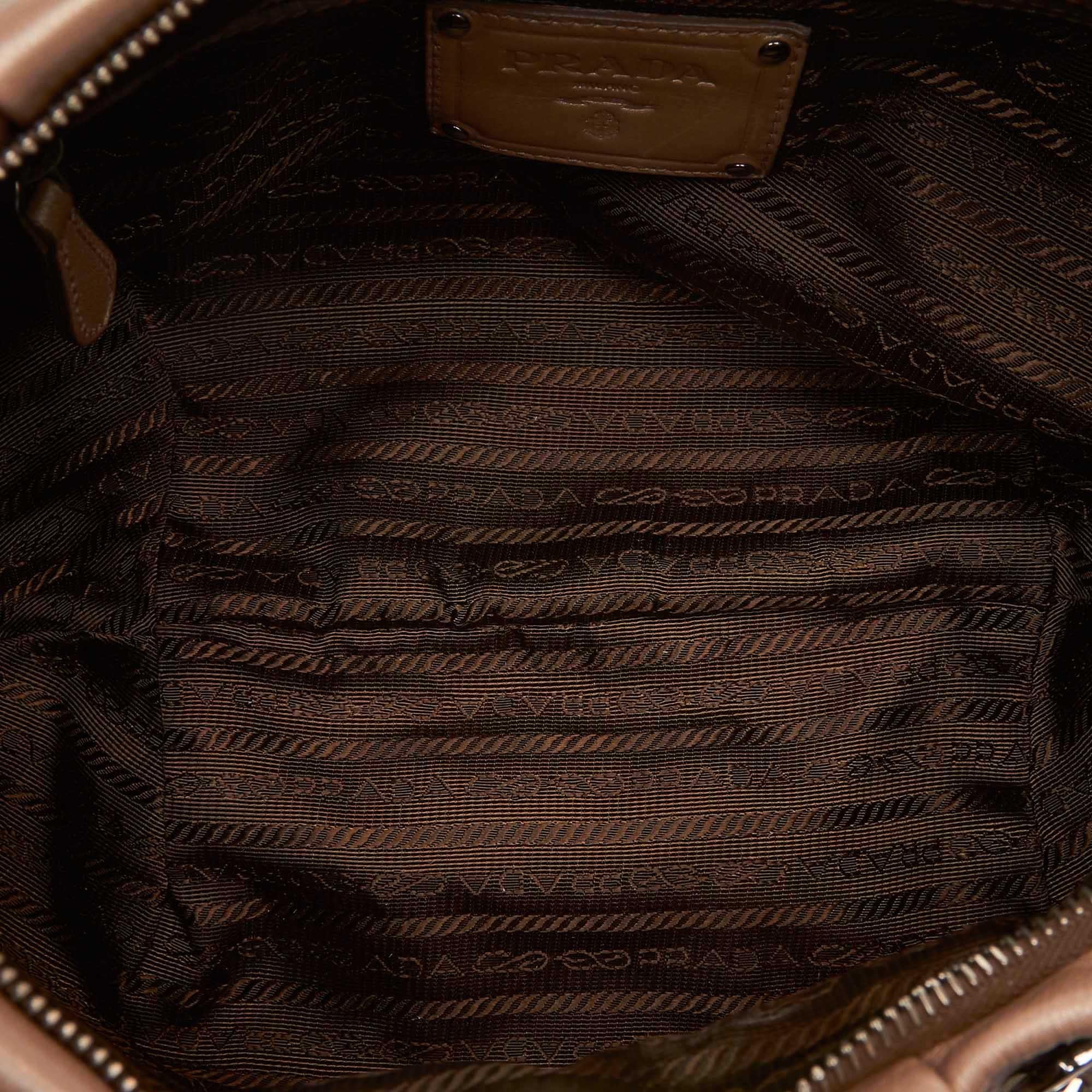 Women's Prada Brown Leather Hobo Bag