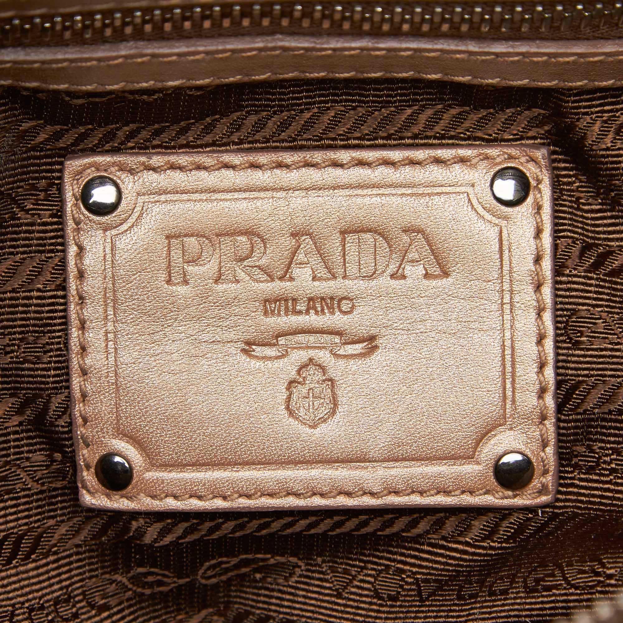 Prada Brown Leather Hobo Bag 1