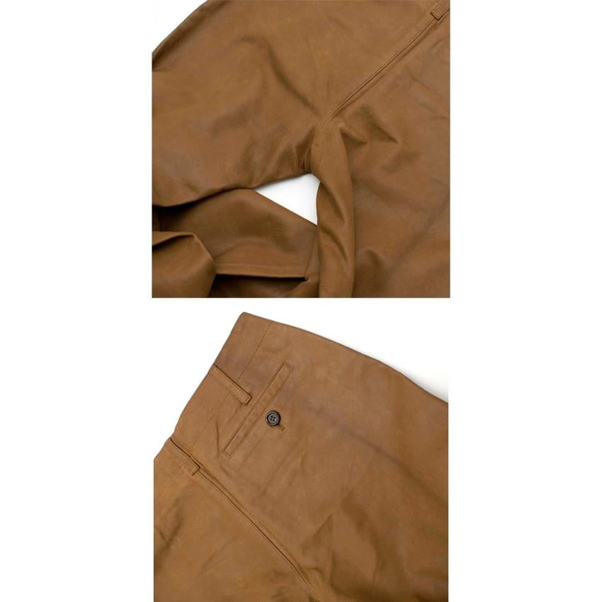 Women's Prada Brown Leather Pants 40