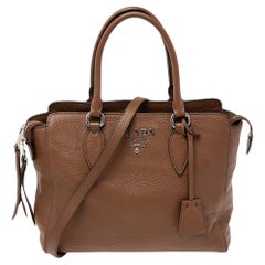 Prada Phenix Tragetasche aus braunem Leder