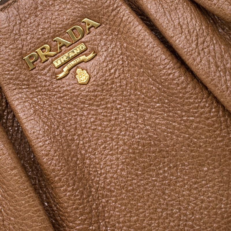 Prada Brown Leather Satchel 4