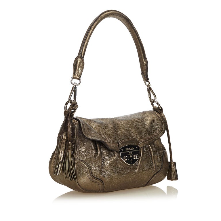 nude prada shoulder bag
