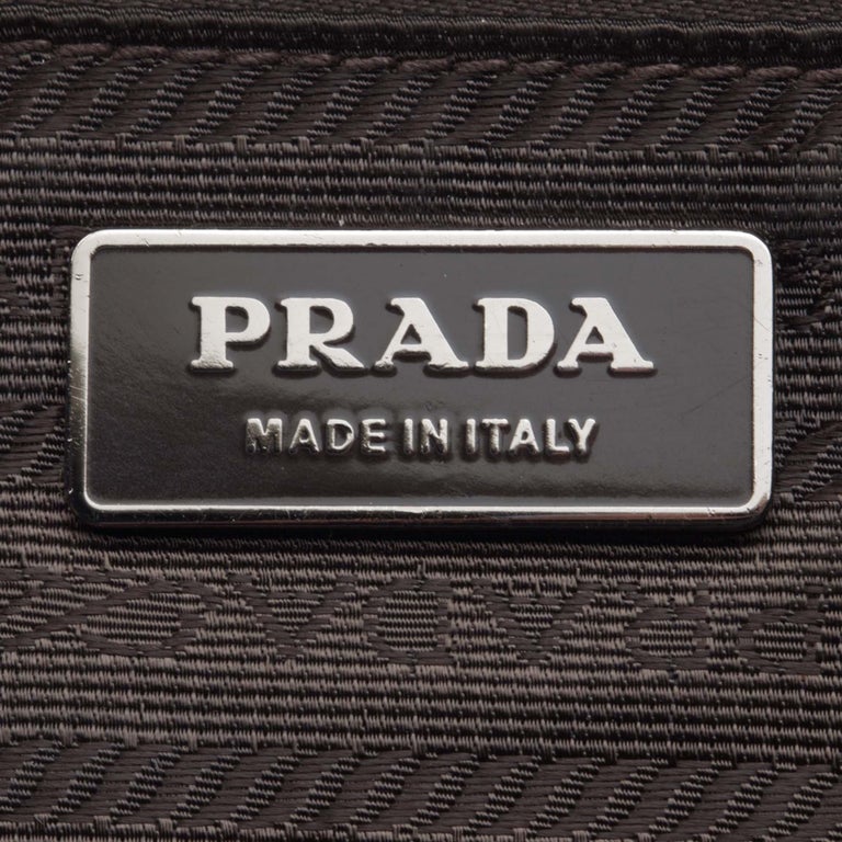 Prada Brown Leather Shoulder Bag For Sale at 1stDibs