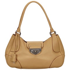 Prada Brown Leather Shoulder Bag