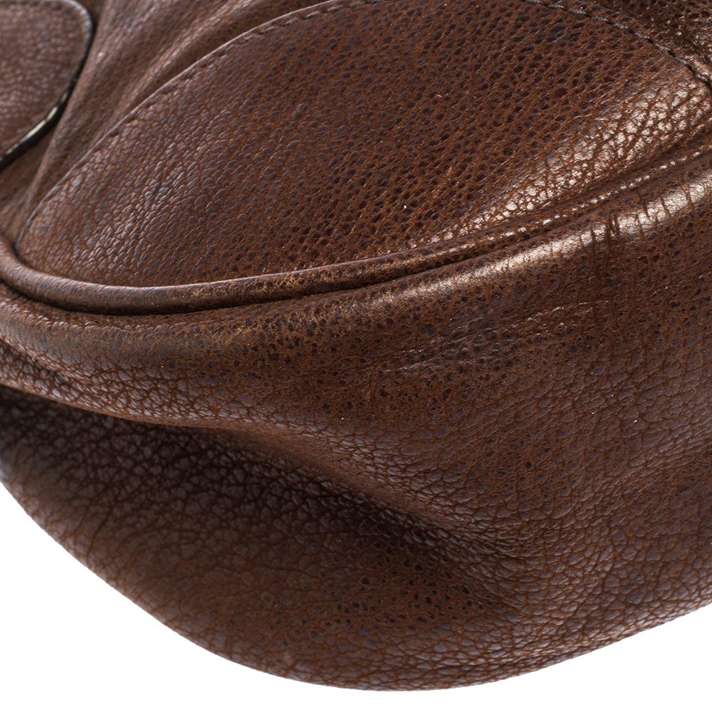 Women's Prada Brown Leather Tassel Shoulder Bag