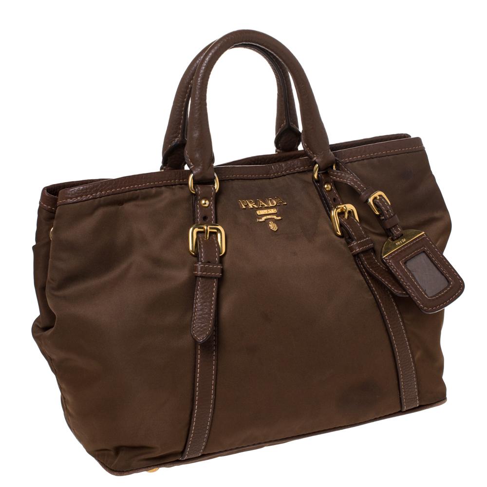 prada tote brown