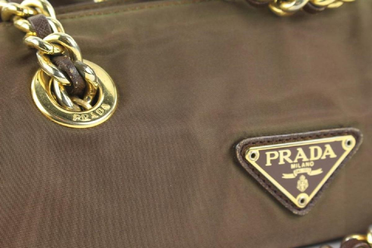 prada nylon chain tote