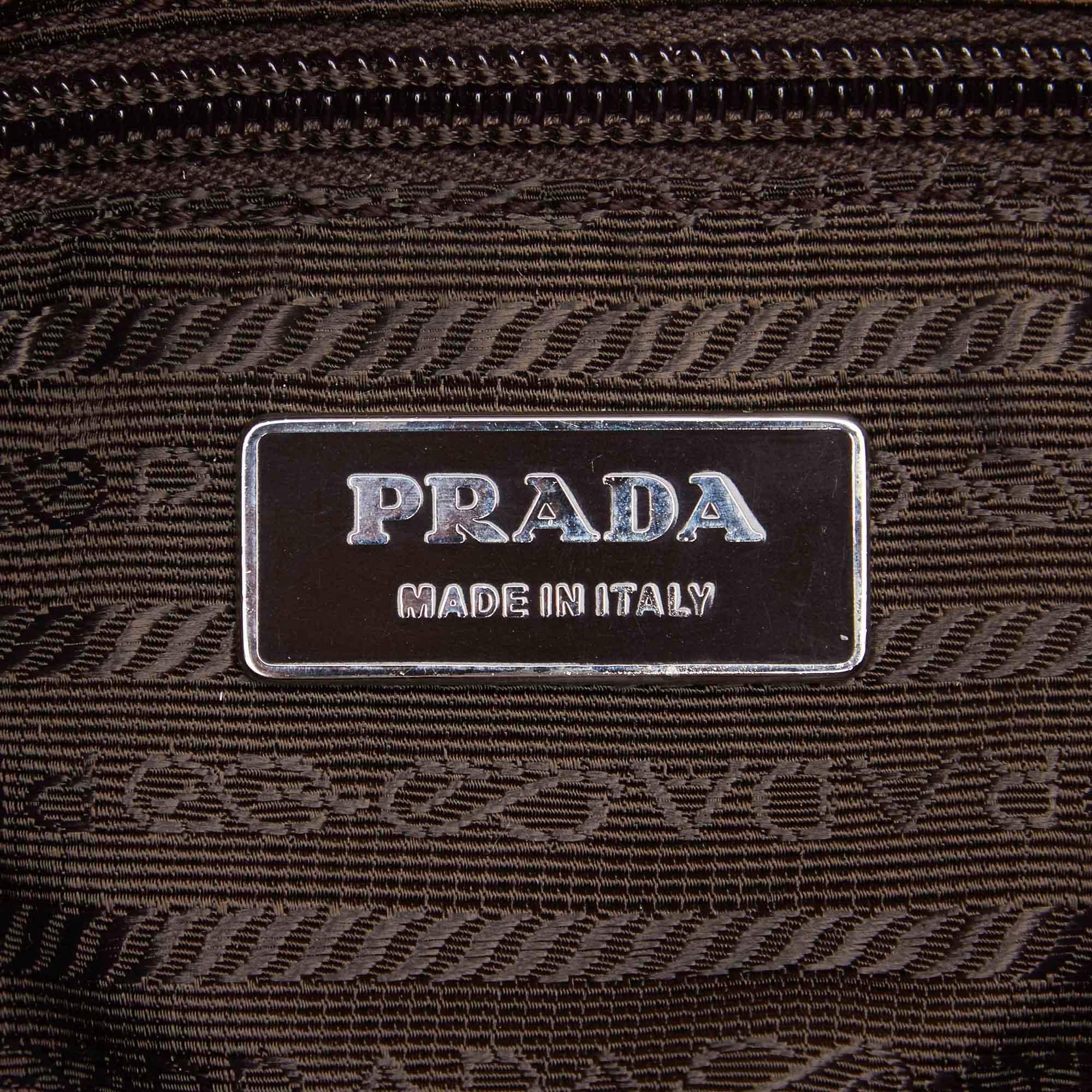 Women's Prada Brown Nylon Crossbody Bag For Sale