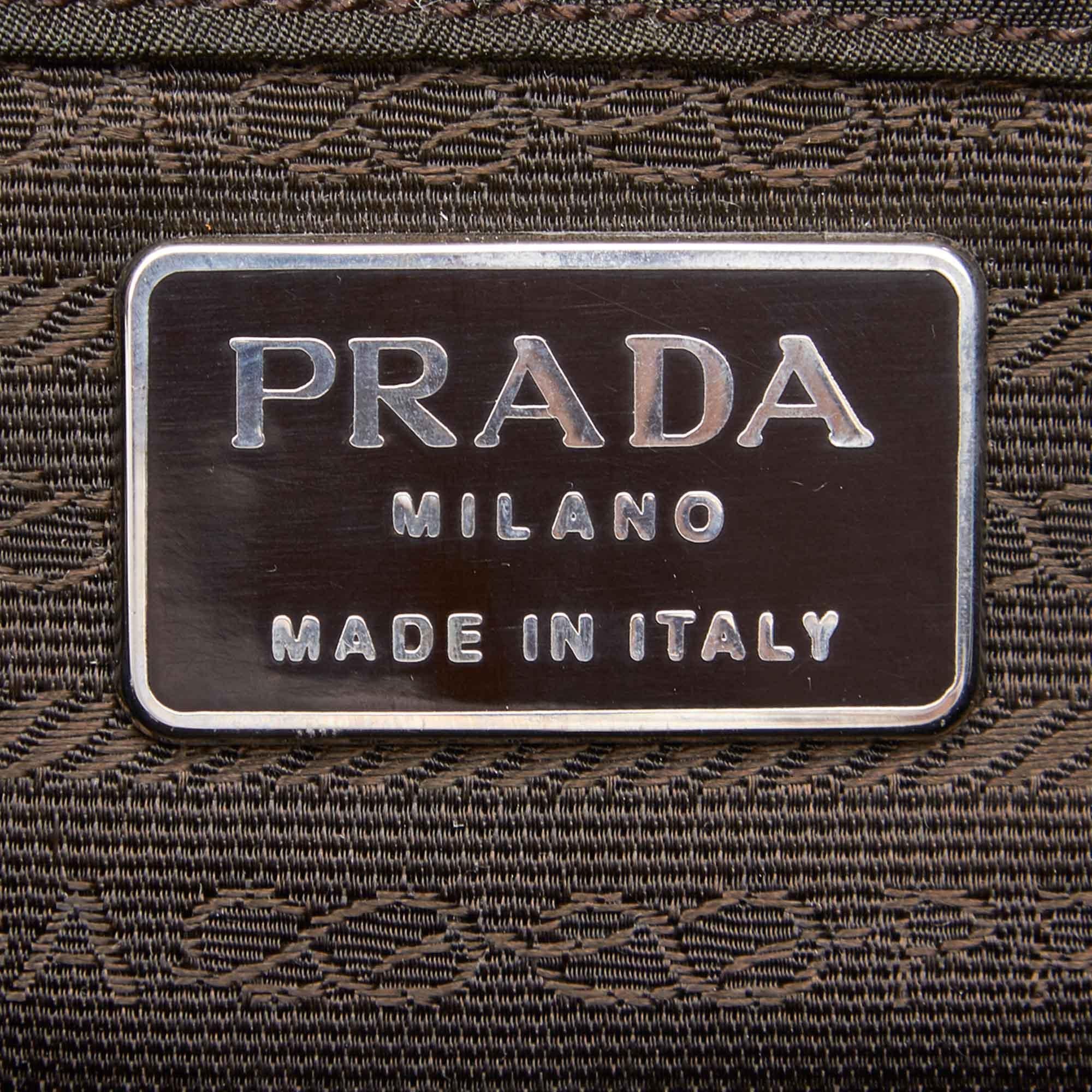 Prada Brown Nylon Fabric Drawstring Backpack Italy w/ Authenticity Card 1
