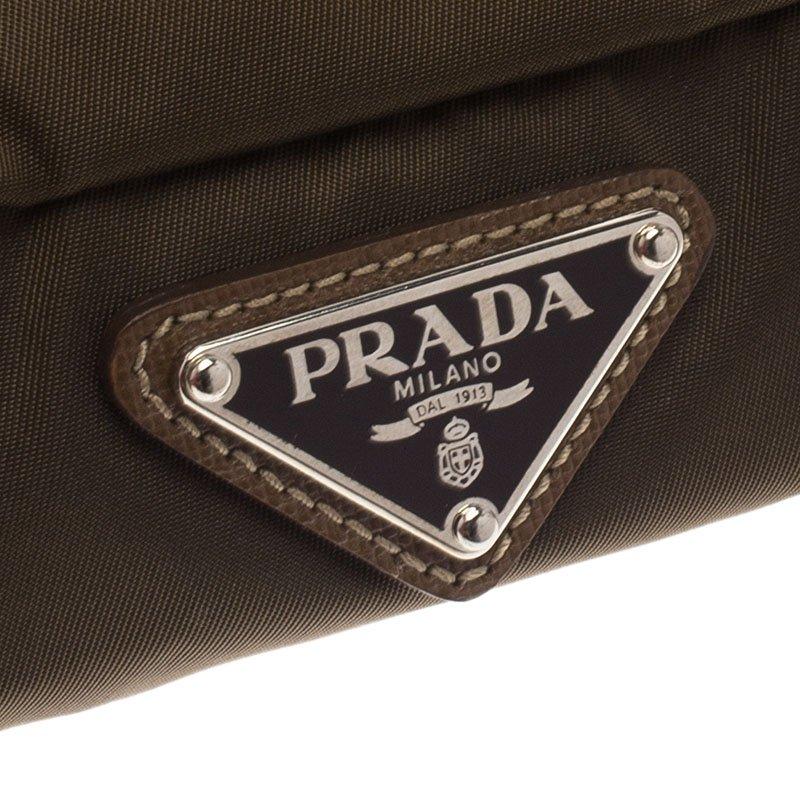 Men's Prada Brown Nylon Laptop Case