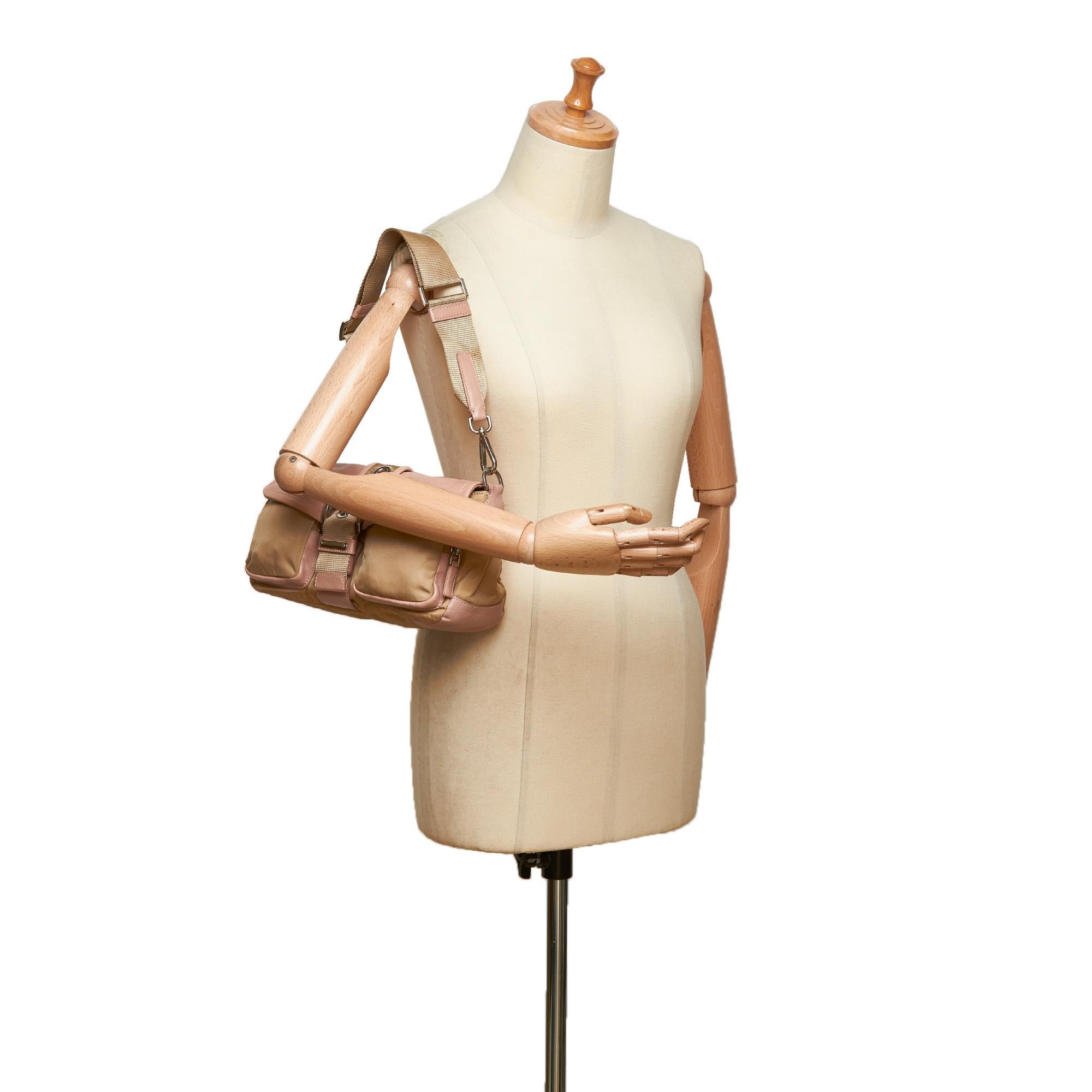 Prada Brown Nylon Shoulder Bag 1