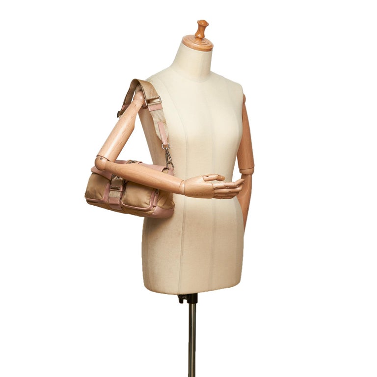 Prada Brown Nylon Shoulder Bag at 1stDibs | prada beige shoulder bag ...