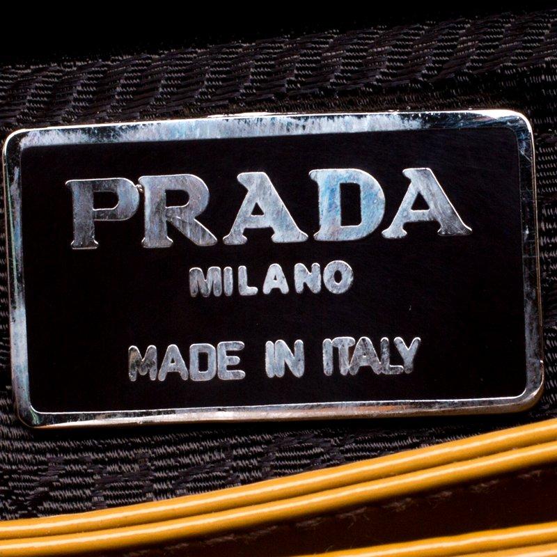Prada Brown Ombre Patent Leather Shoulder Bag 2