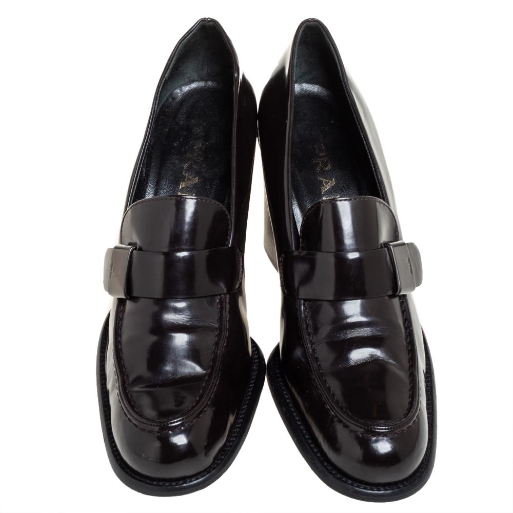 prada patent leather loafers