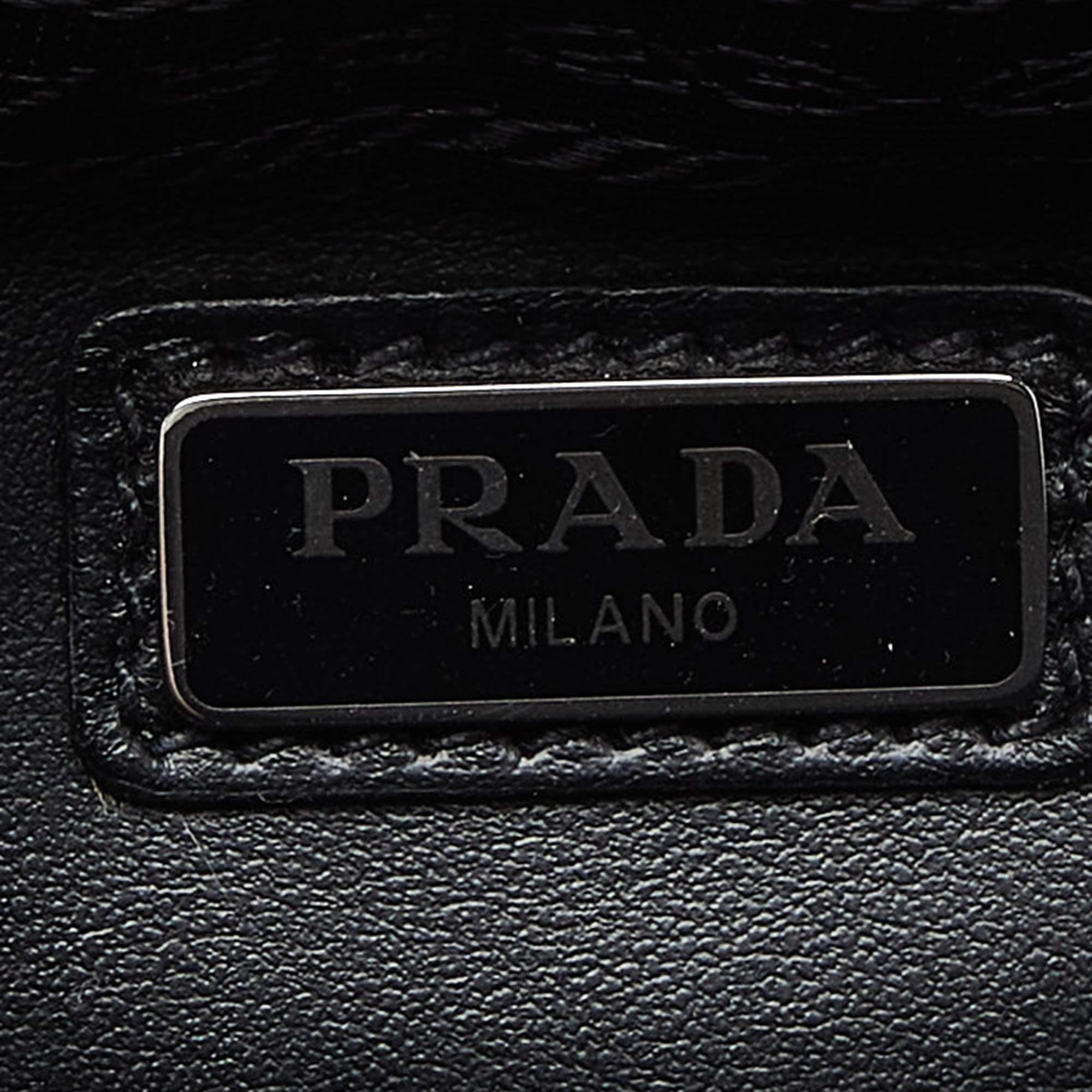 Prada Brown Saffiano Leather Brique Messenger Bag 2