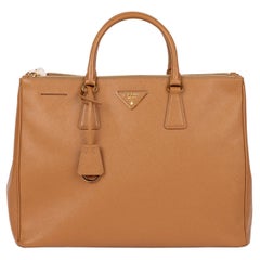 Prada Brown Saffiano Lux Leather Large Galleria Tote